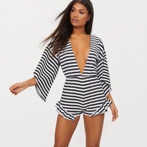 Striped Ruffle Romper